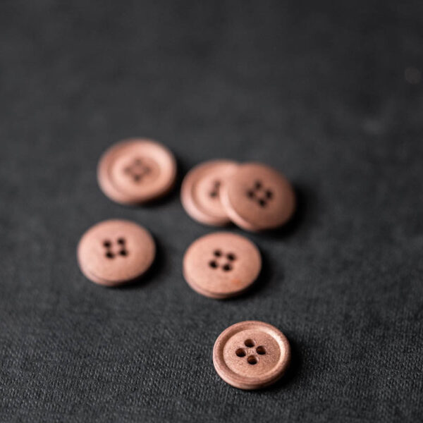 Cotton Button 15mm | Nutmeg
