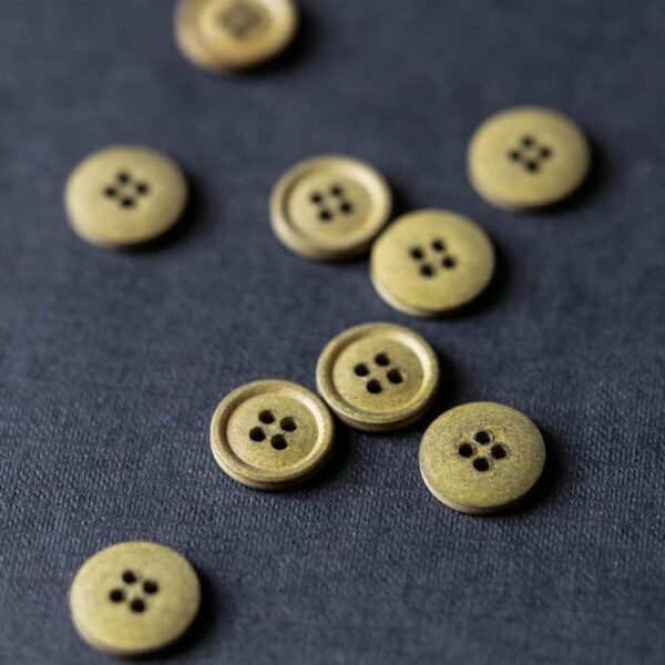 Cotton Button 15mm  | Pine